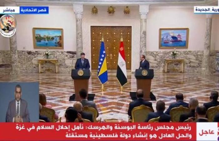 السيسي: زيارة رئيس مجلس رئاسة البوسنة والهرسك تسهم في إثراء العلاقات
